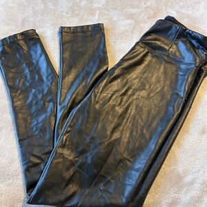 Black Faux Leather Leggings